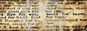 Scripture Eye for an Eye Tooth for a Tooth Old Testament