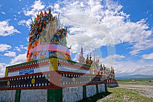 Scripture flag stupa