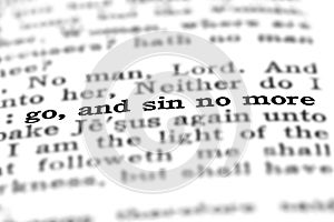 Scripture Go and Sin No More photo