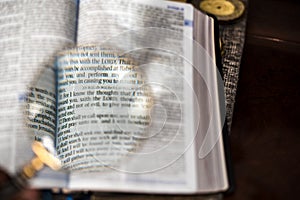 Scripture with magnifying glass jeremiah 29