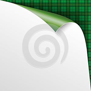 Scroled Paper Green Irish Tartan Pattern