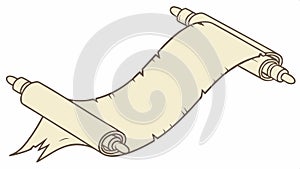 Scroll ancient document and history symbol for knowledge vector design Generative AI