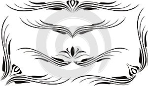 Scroll, cartouche, decor, vector