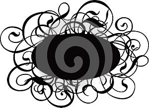 Scroll, cartouche, decor, vector