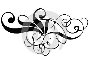 Scroll, cartouche, decor, vector