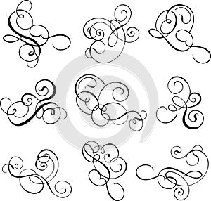 Scroll, cartouche, decor, vector