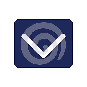 Scroll down black glyph ui icon