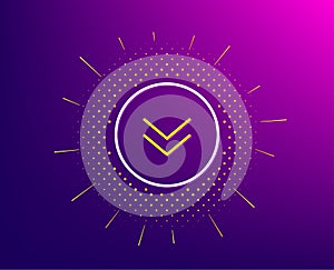 Scroll down button line icon. Scrolling screen sign. Swipe page. Vector