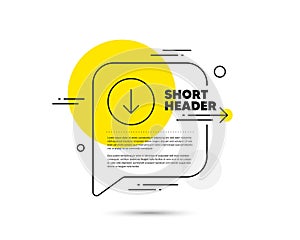 Scroll down button line icon. Scrolling screen sign. Swipe page. Vector