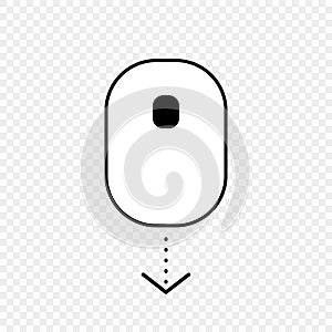 Scroll down computer mouse icon