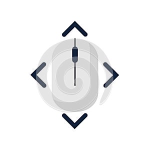 Scroll down up computer mouse icon symbol. Flat style design. Vector illustration.