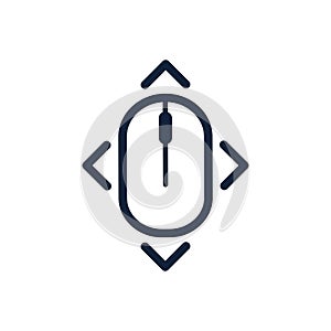 Scroll down up computer mouse icon symbol. Flat style design. Vector illustration