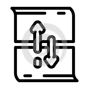 scroll hijacking ux ui design line icon vector illustration