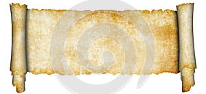 Scroll of medieval parchment.