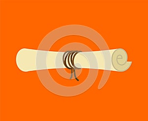 Scroll old isolated. paper roll. Vector illustration