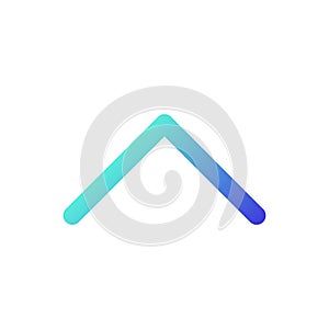 Scroll up pixel perfect gradient linear ui icon