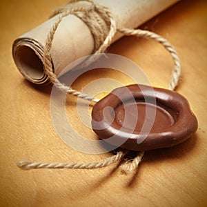 Scroll with wax seal