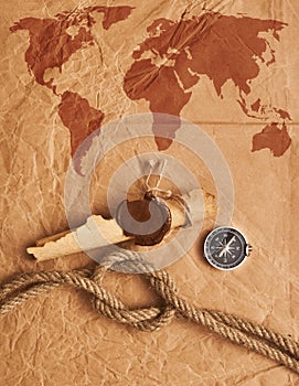 Scroll with wax seal and rope