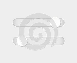 Scrollbar element button. Navigation element. Frontend control on white. Vector