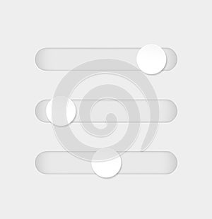 Scrollbar element button. Navigation element. Frontend control on white. Vector