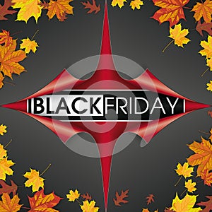 Scrolled Paper Cover 4 Corner Black Friday Foliage