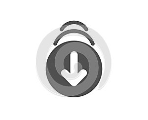 Scroll down arrow icon. Scrolling screen sign. Swipe page. Vector