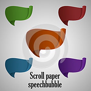 Scrollpaper speechbubble photo