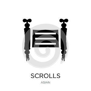 scrolls icon in trendy design style. scrolls icon isolated on white background. scrolls vector icon simple and modern flat symbol