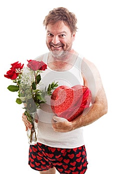 Scruffy Valentines Guy in Underwear photo