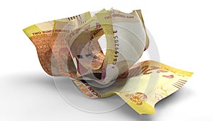 Scrunched Up South African Rand Notes