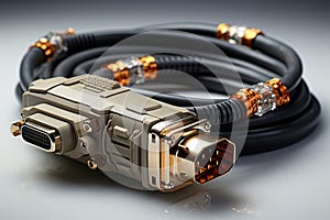 SCSI Cable on white background