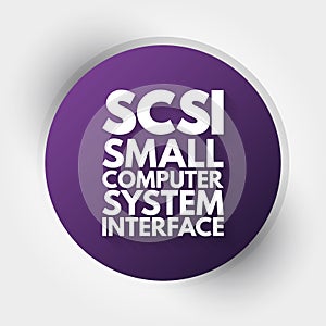 SCSI - Small Computer System Interface acronym, technology concept background
