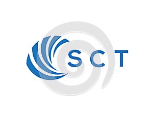 SCT letter logo design on white background. SCT creative circle letter logo