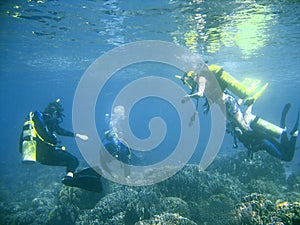 Scuba diver group lesson