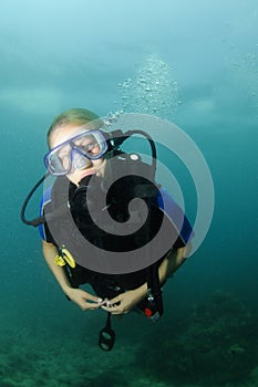 Scuba diver portrait