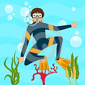 Scuba diver in the sea