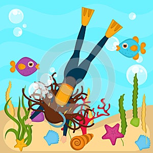 Scuba diver in the sea