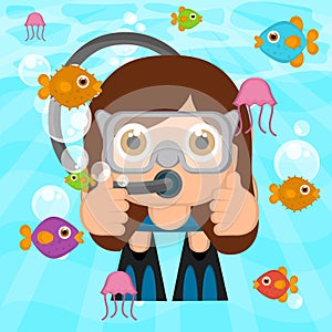 Scuba diver in the sea