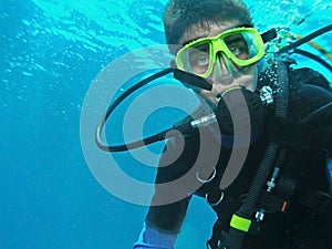 Scuba diver underwater