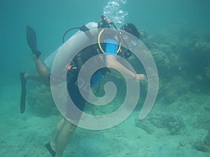 Scuba diving at andaman n nicobar islands.