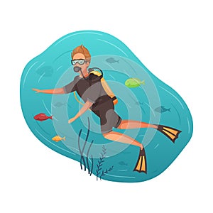 Scuba Diving Illustration