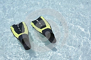 Scuba Fins in water photo