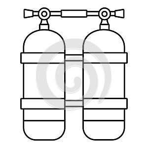 Scuba tank icon, outline style