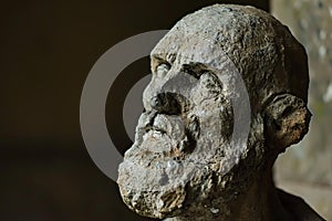 Sculpted Ancient man greek statue. Generate Ai photo