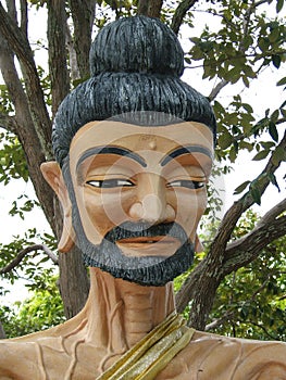 Sculpted monk portrait