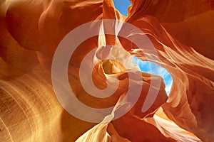 Sculpted sandstone in Lower Antelope Canyon photo