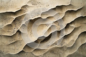 Sculpted stone surface with undulating pattern and textural complexity
