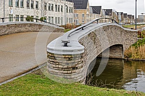 Sculptural brick bridge