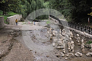 Sculptural composition `Rock Garden` in the `Resort Park` - Europe, Russia, Stavropol Territory, Kislovodsk.