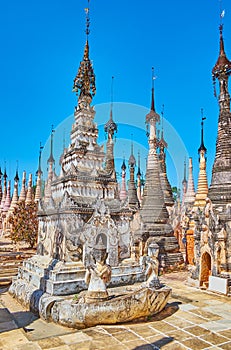 Sculptural decorations of Kakku Pagodas, Myanmar